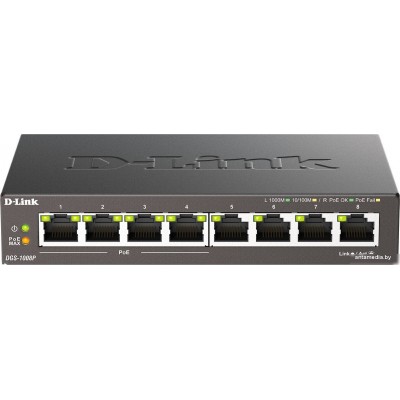 Неуправляемый коммутатор D-Link DGS-1008P/F3A