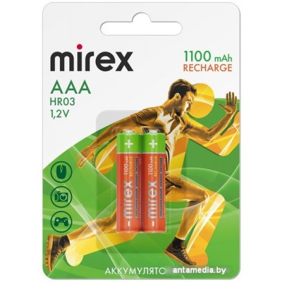 Аккумулятор Mirex AAA 1100mAh 2 шт HR03-11-E2