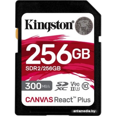 Карта памяти Kingston Canvas React Plus SDXC 256GB