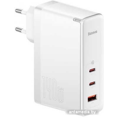 Сетевое зарядное Baseus GaN5 Pro Fast Charger 2C+U 140W EU (белый)