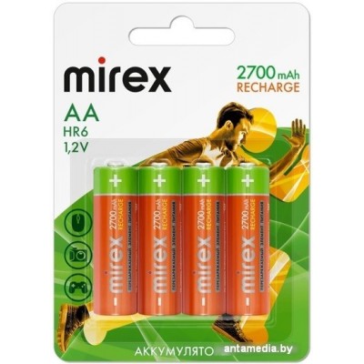 Аккумулятор Mirex AA 2700mAh 4 шт HR6-27-E4