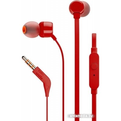Наушники JBL T110 (красный)