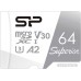 Карта памяти Silicon-Power Superior microSDXC SP064GBSTXDA2V20SP 64GB (с адаптером)