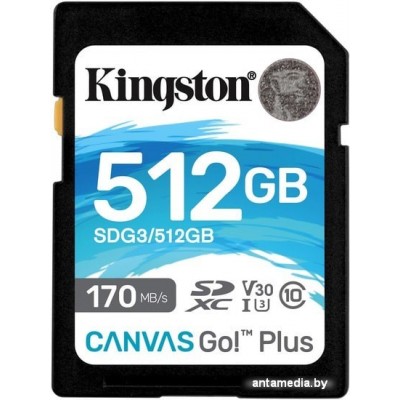 Карта памяти Kingston Canvas Go! Plus SDXC 512GB
