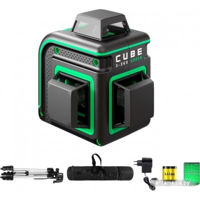 Лазерный нивелир ADA Instruments Cube 3-360 Green Professional Edition А00573 Лазерный нивелир ADA Instruments Cube 3-360 Green Professional Edition А00573