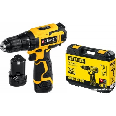 Дрель-шуруповерт Steher CD-120-2 (с 2-мя АКБ, кейс) Дрель-шуруповерт Steher CD-120-2 (с 2-мя АКБ, кейс)