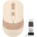 Мышь A4Tech Fstyler FG10CS Air (бежевый/коричневый)