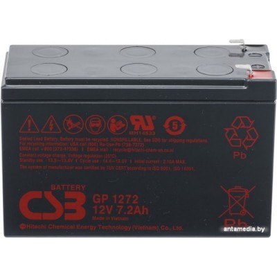 Аккумулятор для ИБП CSB GP1272 25W F2 (12В/7.2 А·ч)