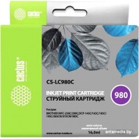 Картридж CACTUS CS-LC980C (аналог Brother LC980C)