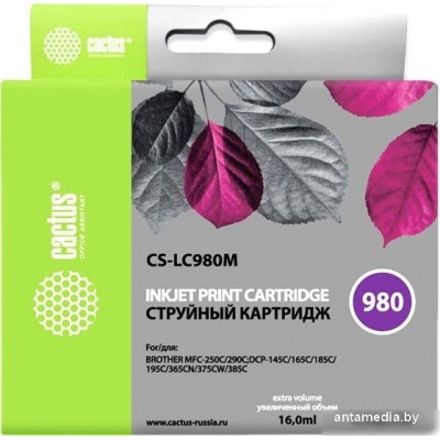 Картридж CACTUS CS-LC980M (аналог Brother LC980M)