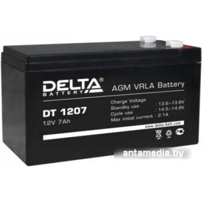 Аккумулятор для ИБП Delta DT 1207 (12В/7 А·ч)