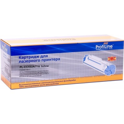 Картридж ProfiLine PL-CC532A/718-Y (аналог HP CC532A) Картридж ProfiLine PL-CC532A/718-Y (аналог HP CC532A)
