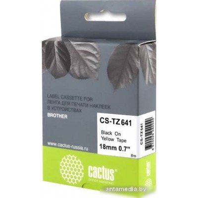 Картридж-лента для термопринтера CACTUS CS-TZ641 (аналог Brother TZ641)