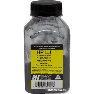Тонер Hi-Black для HP LJ P1005/P1006/P1505/M1522/M1120/P1102 Тип 4.4 60 г Тонер Hi-Black для HP LJ P1005/P1006/P1505/M1522/M1120/P1102 Тип 4.4 60 г