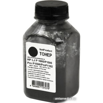 Тонер NetProduct для HP LJ P1005/P1505/ProP1566/ProP1102 60 г