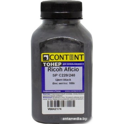 Тонер Content для Ricoh Aficio SP C220/240 (черный) 100 г