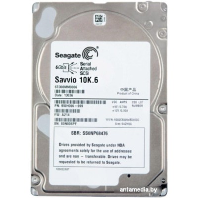 Жесткий диск Seagate Savvio 10K.6 300GB (ST300MM0006)