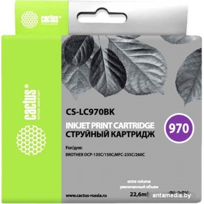 Картридж CACTUS CS-LC970BK (аналог Brother LC970BK)