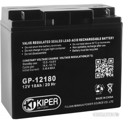 Аккумулятор для ИБП Kiper GP-12180 (12В/18 А·ч)