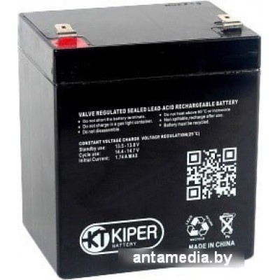 Аккумулятор для ИБП Kiper HR-1221W F2 (12В/5.5 А·ч)