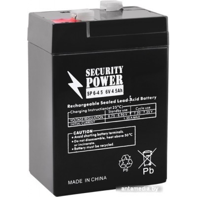 Аккумулятор для ИБП Security Power SP 6-4,5 F1 (6В/4.5 А·ч)