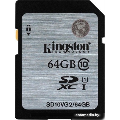 Карта памяти Kingston SDXC (Class 10) 64GB (SD10VG2/64GB)