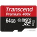 Карта памяти Transcend microSDXC UHS-I 400x Premium (Class 10) 64GB (TS64GUSDU1)