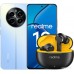 Смартфон Realme 12 RMX3871 8GB/512GB международная версия (голубой рассвет) и наушники Realme Buds T110 (черный)