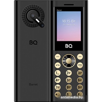 Кнопочный телефон BQ-Mobile BQ-1858 Barrel (черный/золотистый)