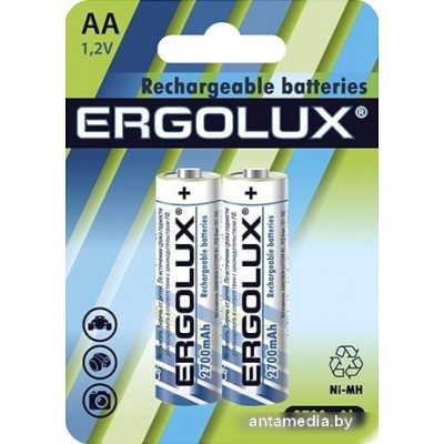 Аккумуляторы Ergolux AA 2700mAh 2 шт. NHAA2700BL2