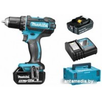 Дрель-шуруповерт Makita DDF482RTJ (с 2-мя АКБ, кейс)