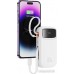 Внешний аккумулятор Baseus Qpow2 Dual-Cable Digital Display Fast Charge Power Bank 22.5W 10000mAh (белый)