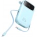 Внешний аккумулятор Baseus Qpow2 Dual-Cable Digital Display Fast Charge Power Bank 22.5W 10000mAh (голубой)