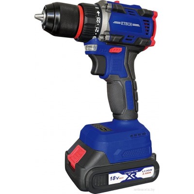 Дрель-шуруповерт ETECH TEH-18BL (с 2-мя АКБ, кейс) Дрель-шуруповерт ETECH TEH-18BL (с 2-мя АКБ, кейс)