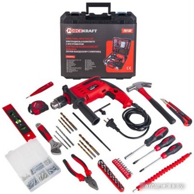 Безударная дрель ForceKraft FK-20103 (набор оснастки) Безударная дрель ForceKraft FK-20103 (набор оснастки)