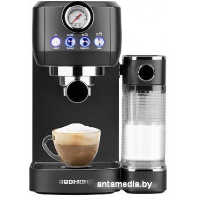 Рожковая кофеварка Redmond CM702 (черный/хром)