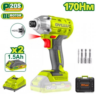 Винтоверт Dyllu DTCD2512 (с 2-мя АКБ, кейс) Винтоверт Dyllu DTCD2512 (с 2-мя АКБ, кейс)