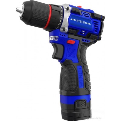 Дрель-шуруповерт ETECH TEH-16BL (с 2-мя АКБ, кейс) Дрель-шуруповерт ETECH TEH-16BL (с 2-мя АКБ, кейс)