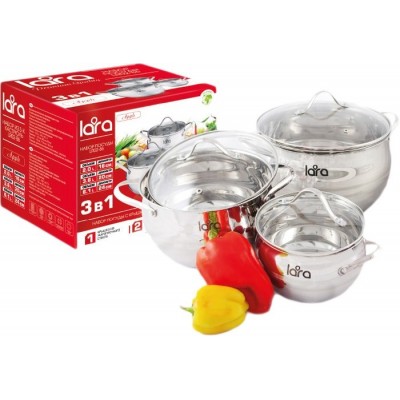 Набор кастрюль Lara LR02-86 Apple