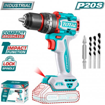 Ударная дрель-шуруповерт Total TIDLI206681 (без АКБ) Ударная дрель-шуруповерт Total TIDLI206681 (без АКБ)