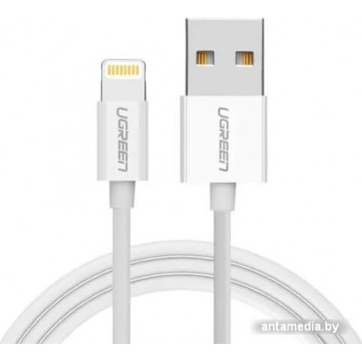 Кабель Ugreen US155 USB Type-A - Lightning (0.5 м, белый)