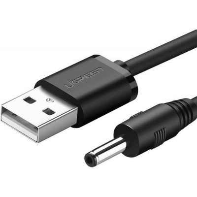 Кабель Ugreen US277 USB 2.0 Type-A - DC 3.5 мм 10376 (1 м, черный)