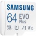 Карта памяти Samsung EVO Plus 2021 microSDXC 64GB (с адаптером)