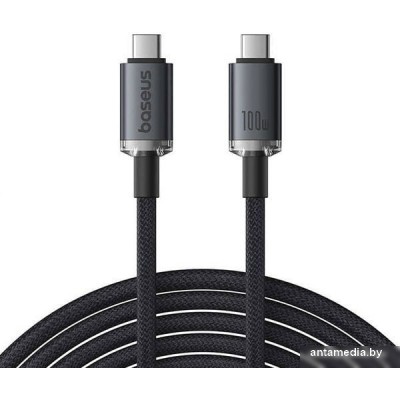 Кабель Baseus Crystal Shine USB3.2 Full-Featured Fast-Charging 100W USB Type-C - USB Type-C (1.5 м, черный)