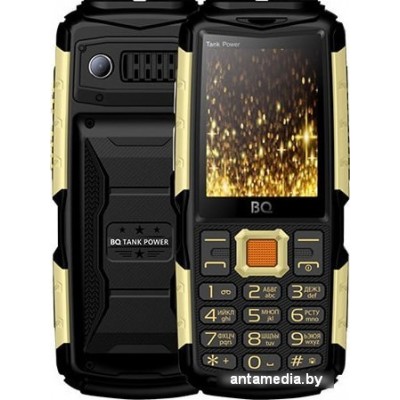 Мобильный телефон BQ-Mobile BQ-2430 Tank Power (черный/золотистый)
