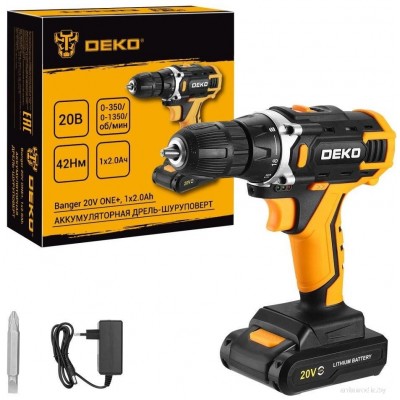 Дрель-шуруповерт Deko Banger 20V ONE+ 083-1116 (с 1-им АКБ) Дрель-шуруповерт Deko Banger 20V ONE+ 083-1116 (с 1-им АКБ)