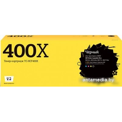 Картридж T2 TC-HCF400X (аналог HP 201X (CF400X))
