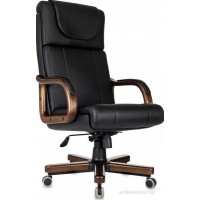 Офисное кресло Бюрократ T-9933Walnut (черный, экокожа)