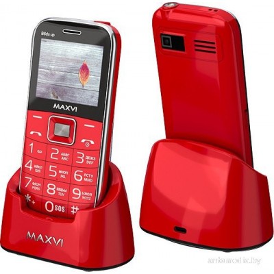 Кнопочный телефон Maxvi B6ds up (красный)