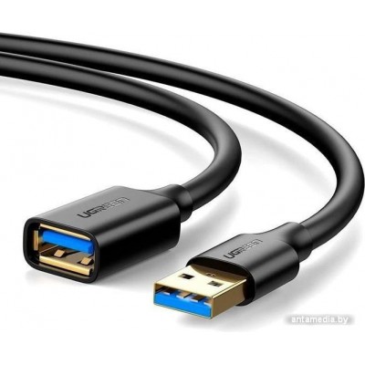 Удлинитель Ugreen US129 USB Type-A - USB Type-A (1.5 м, черный)